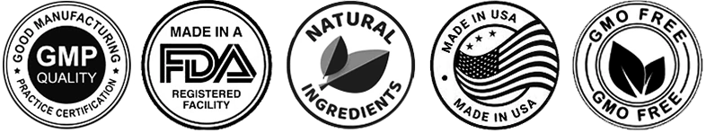 The wide FDA registered facility badge from the Burntide listing